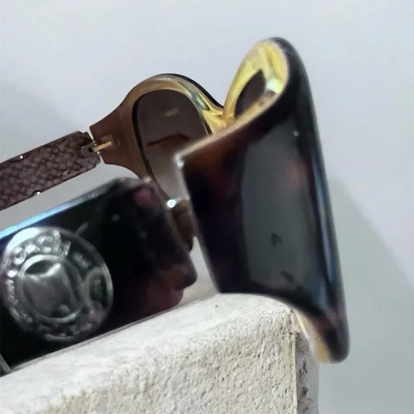 COACH ANNA (S439) Tortoise Butterfly Wrap Sunglasses Frames Brown Gradient-READ - Picture 4 of 8